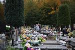 Przygotowania do Wszystkich Świętych w Ostrowcu. Wiele osób sprząta groby na Cmentarzu Komunalnym