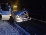 Potrącony jeleń i rozbite auto