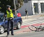 Wypadek na Sienkiewicza. Rowerzystka trafiła do szpitala