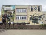 Mural na ścianie "czternastki" na 15-lecie nadania szkole patronów w postaci Orląt Lwowskich